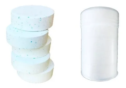 Tabletas de cloro y envase de 1 kilo